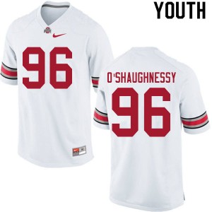 Youth Michael O'Shaughnessy White Ohio State Football #96 Jersey 590014-296