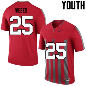 Youth Mike Weber Throwback OSU Football #25 Jersey 502704-305