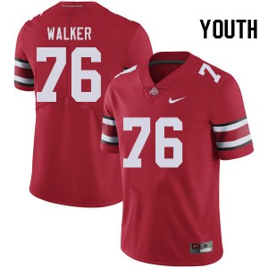 Youth Miles Walker Red Ohio State Football #76 Jersey 105096-813