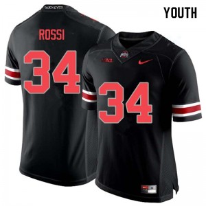 Youth Mitch Rossi Blackout Ohio State Football #34 Jersey 977433-217