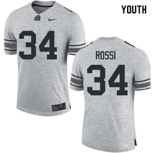 Youth Mitch Rossi Gray OSU Buckeyes Football #34 Jersey 835607-132