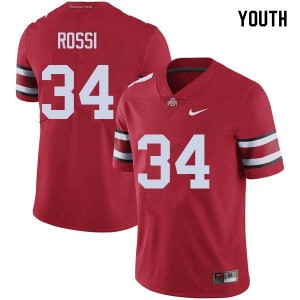 Youth Mitch Rossi Red OSU Buckeyes Football #34 Jersey 958283-500