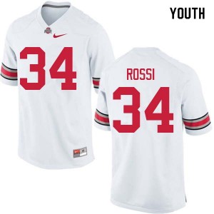 Youth Mitch Rossi White Ohio State Buckeyes Football #34 Jersey 229728-453