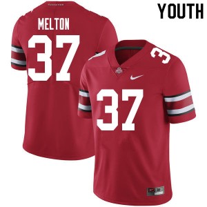 Youth Mitchell Melton Red Ohio State Football #37 Jersey 971513-165