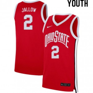 Youth Musa Jallow Scarlet Ohio State Buckeyes Basketball #2 Jersey 152310-826