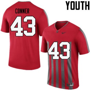 Youth Nick Conner Throwback OSU Football #43 Jersey 792975-786