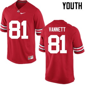 Youth Nick Vannett Red Ohio State Buckeyes Football #81 Jersey 772207-840