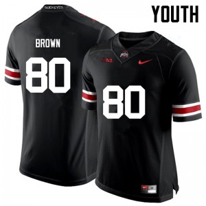 Youth Noah Brown Black Ohio State Football #80 Jersey 565917-703