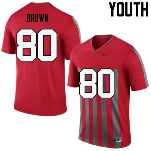 Youth Noah Brown Throwback Ohio State Football #80 Jersey 932925-416