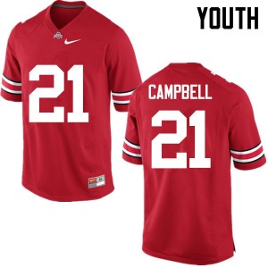 Youth Parris Campbell Red OSU Football #21 Jersey 428866-690