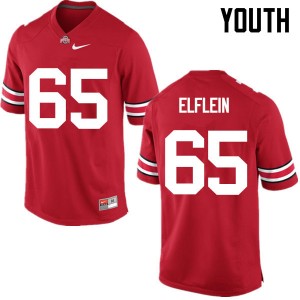Youth Pat Elflein Red Ohio State Football #65 Jersey 589887-309