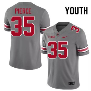 Youth Payton Pierce Grey Ohio State Football #35 Jersey 189659-349