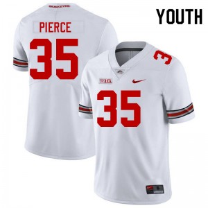 Youth Payton Pierce White OSU Buckeyes Football #35 Jersey 181117-494