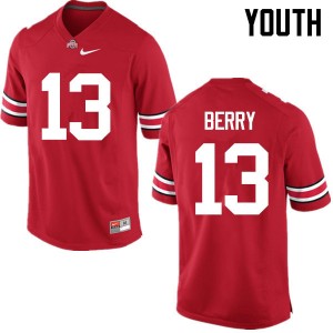 Youth Rashod Berry Red Ohio State Football #13 Jersey 454605-544