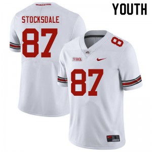 Youth Reis Stocksdale White OSU Football #87 Jersey 142036-221