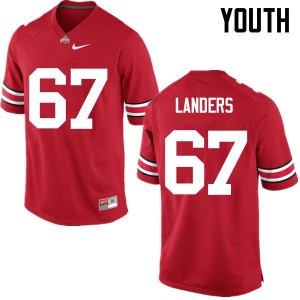 Youth Robert Landers Red OSU Football #67 Jersey 739297-287