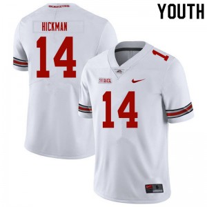 Youth Ronnie Hickman White OSU Football #14 Jersey 485714-853