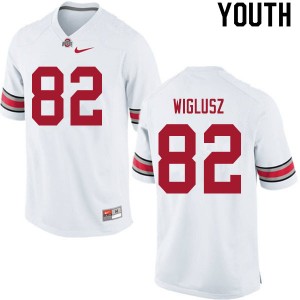 Youth Sam Wiglusz White Ohio State Football #82 Jersey 626666-729