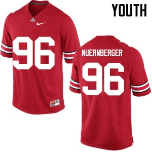Youth Sean Nuernberger Red OSU Football #96 Jersey 759497-802