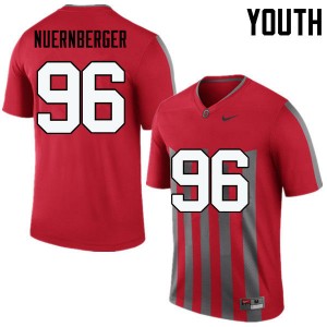 Youth Sean Nuernberger Throwback OSU Football #96 Jersey 830040-736