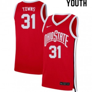 Youth Seth Towns Scarlet OSU Buckeyes Basketball #31 Jersey 453851-570