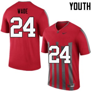 Youth Shaun Wade Throwback OSU Buckeyes Football #24 Jersey 169348-401