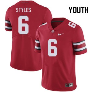 Youth Sonny Styles Red OSU Football #6 Jersey 851245-963