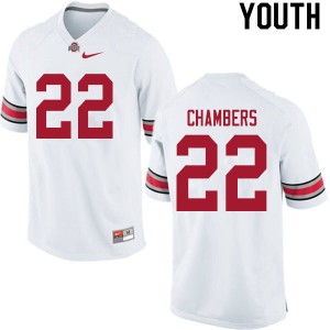 Youth Steele Chambers White Ohio State Football #22 Jersey 647543-321