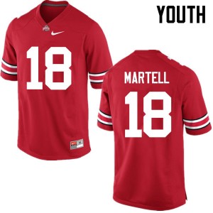 Youth Tate Martell Red Ohio State Buckeyes Football #18 Jersey 992606-910