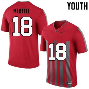 Youth Tate Martell Throwback Ohio State Buckeyes Football #18 Jersey 681651-499