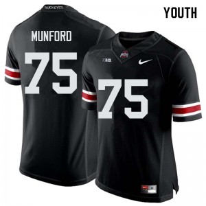 Youth Thayer Munford Black Ohio State Buckeyes Football #75 Jersey 297876-722