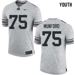 Youth Thayer Munford Gray OSU Buckeyes Football #75 Jersey 451763-923