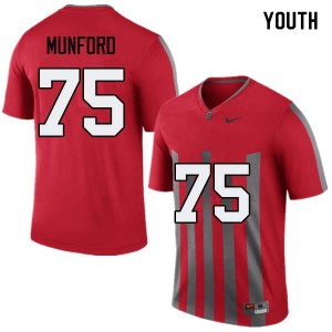 Youth Thayer Munford Throwback OSU Football #75 Jersey 777495-512