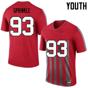 Youth Tracy Sprinkle Throwback Ohio State Football #93 Jersey 363437-392