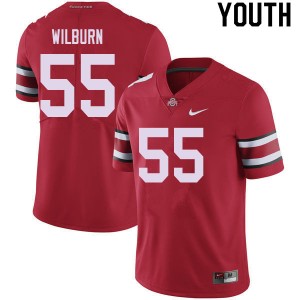 Youth Trayvon Wilburn Red OSU Football #55 Jersey 475458-457