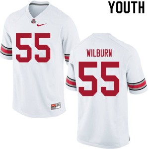 Youth Trayvon Wilburn White Ohio State Football #55 Jersey 810837-354