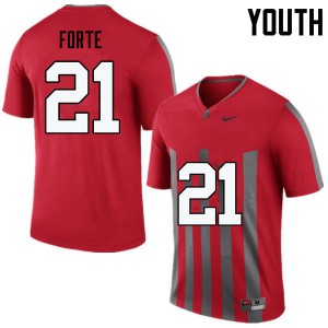 Youth Trevon Forte Throwback Ohio State Buckeyes Football #21 Jersey 682890-341