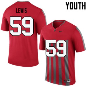 Youth Tyquan Lewis Throwback OSU Buckeyes Football #59 Jersey 616982-403