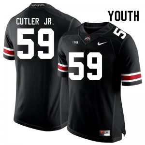 Youth Victor Cutler Jr. Black Ohio State Buckeyes Football #59 Jersey 777917-817