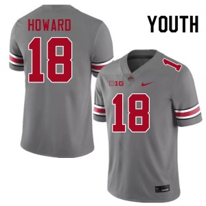 Youth Will Howard Grey OSU Football #18 Jersey 483709-705
