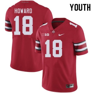 Youth Will Howard Red OSU Football #18 Jersey 697916-384
