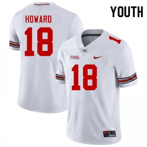 Youth Will Howard White Ohio State Football #18 Jersey 719881-582