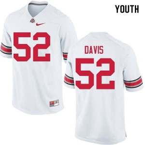 Youth Wyatt Davis White Ohio State Buckeyes Football #52 Jersey 993657-740