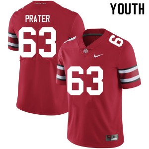 Youth Zach Prater Red Ohio State Football #63 Jersey 738746-882