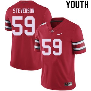Youth Zach Stevenson Red OSU Buckeyes Football #59 Jersey 250998-492