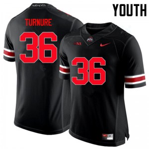 Youth Zach Turnure Black OSU Football #36 Jersey 966739-939