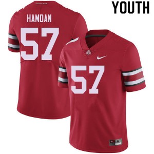Youth Zaid Hamdan Red Ohio State Football #57 Jersey 553051-142