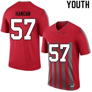 Youth Zaid Hamdan Retro Ohio State Football #57 Jersey 478250-122