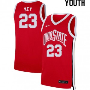 Youth Zed Key Scarlet OSU Basketball #23 Jersey 133687-469