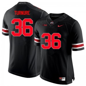 Men Zach Turnure Black OSU Buckeyes Football #36 Jersey 238889-818